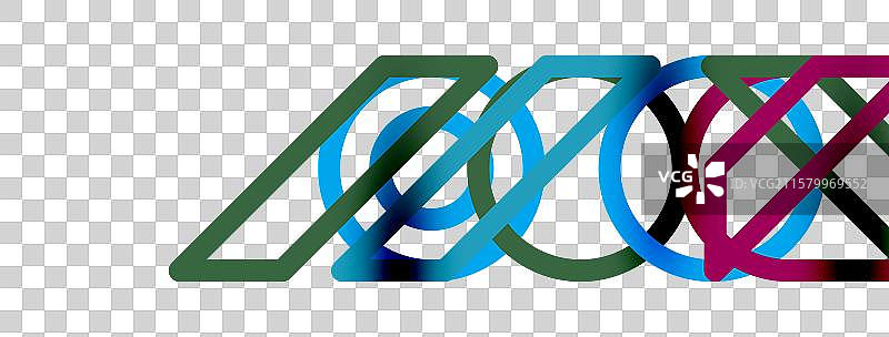 抽象背景 - 彩色圆形线条图片素材