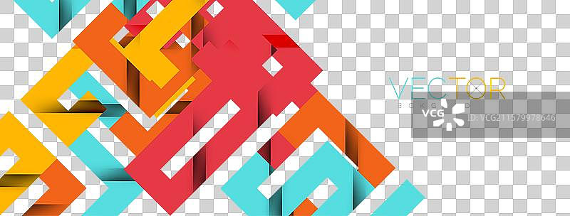 带阴影纹理效果的彩色弯曲线条图片素材