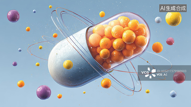 【AI数字艺术】医疗保健，医疗健康，DNA，分子图片素材