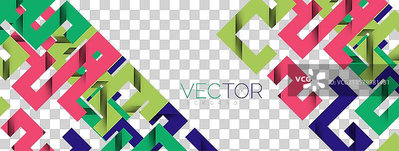 带阴影纹理效果的彩色弯曲线条图片素材