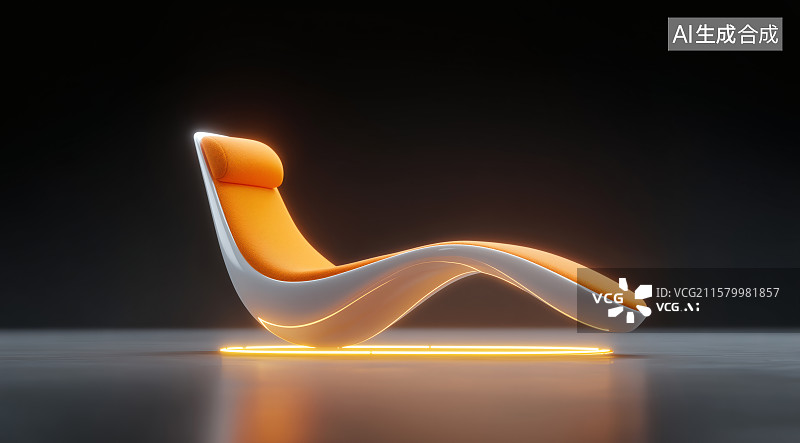 【AI数字艺术】富有科技感的一把椅子图片素材