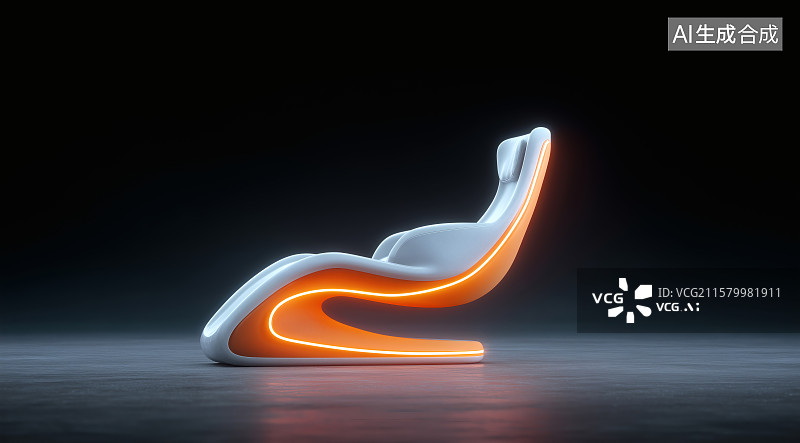 【AI数字艺术】富有科技感的一把椅子图片素材