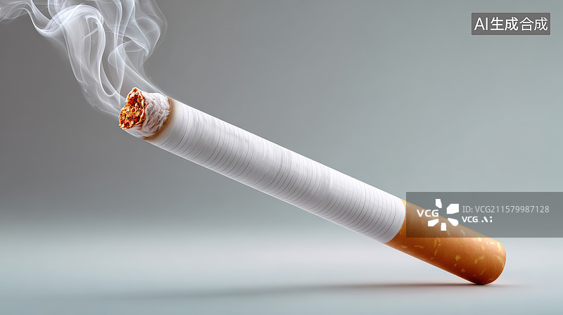【AI数字艺术】燃烧的香烟图片素材