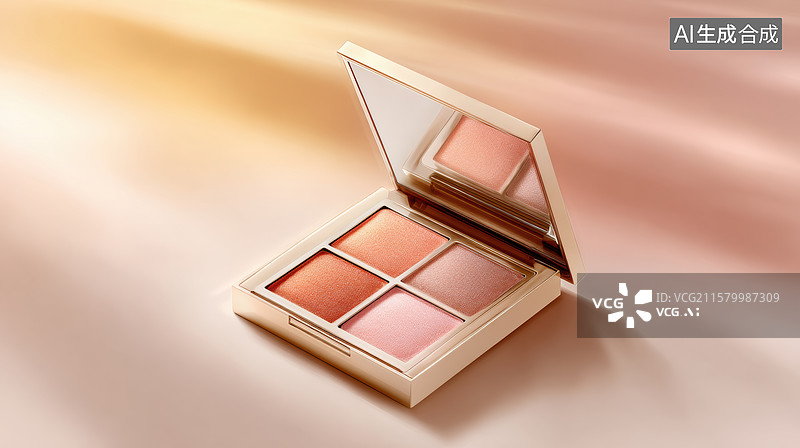 【AI数字艺术】柔和色调的化妆盘图片素材