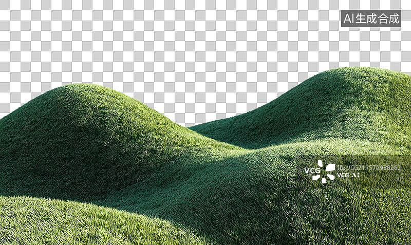【AI数字艺术】翠绿起伏的山丘景观图片素材