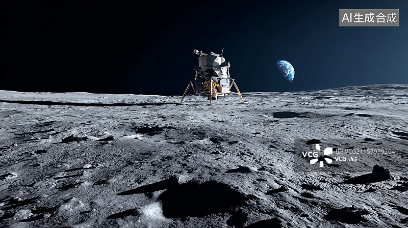 【AI数字艺术】月球着陆器图片素材