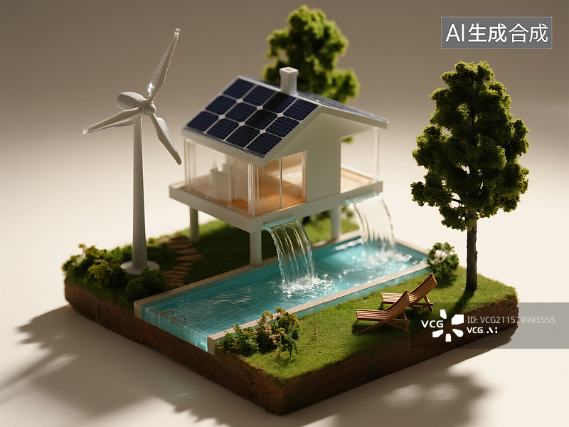 【AI数字艺术】微缩环保宜居屋景图片素材