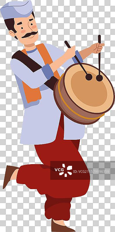 穿着传统印度教服饰的印度人图片素材