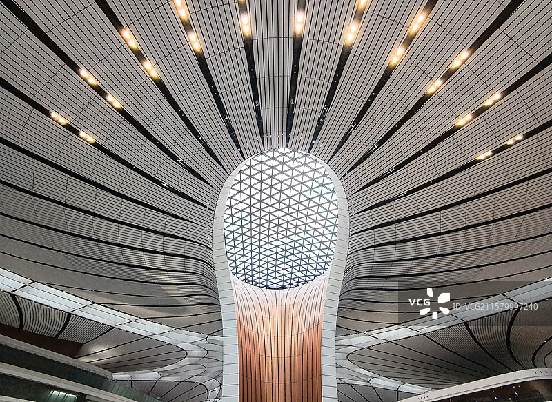 北京大兴国际机场屋顶结构图片素材