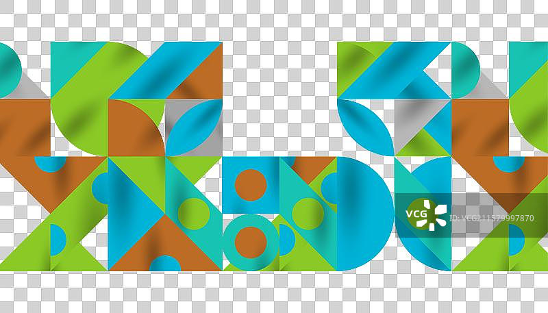 新孟菲斯几何图案与圆形图片素材