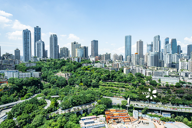 航拍重庆轨道大桥图片素材