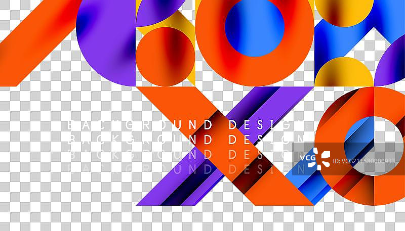 新孟菲斯几何图案与圆形图片素材