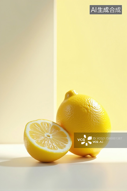 【AI数字艺术】阳光柠檬，清新之源图片素材
