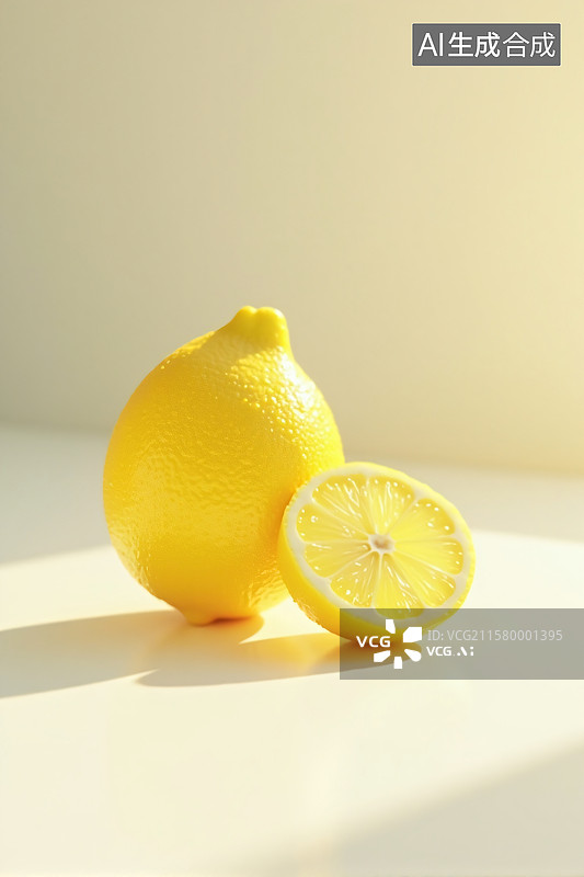 【AI数字艺术】阳光柠檬，清新之源图片素材