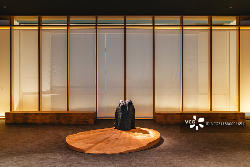 韩国首尔特别市，龙山区，国立中央博物馆，书画馆，休息区，室内空间图片素材