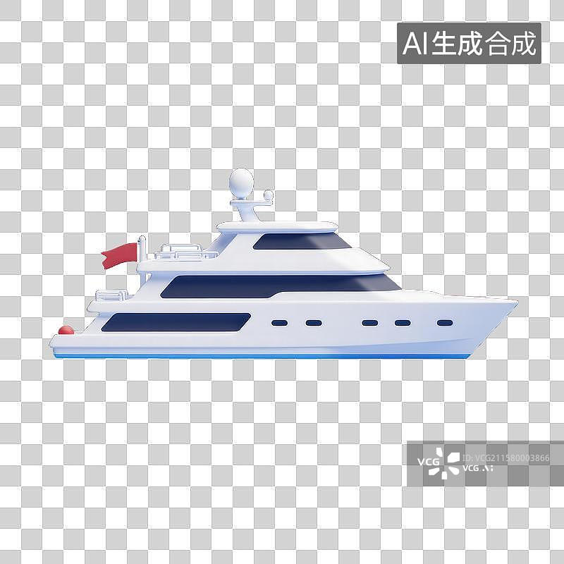 【AI数字艺术】精致游艇玩具迷你游艇的梦幻之旅图片素材