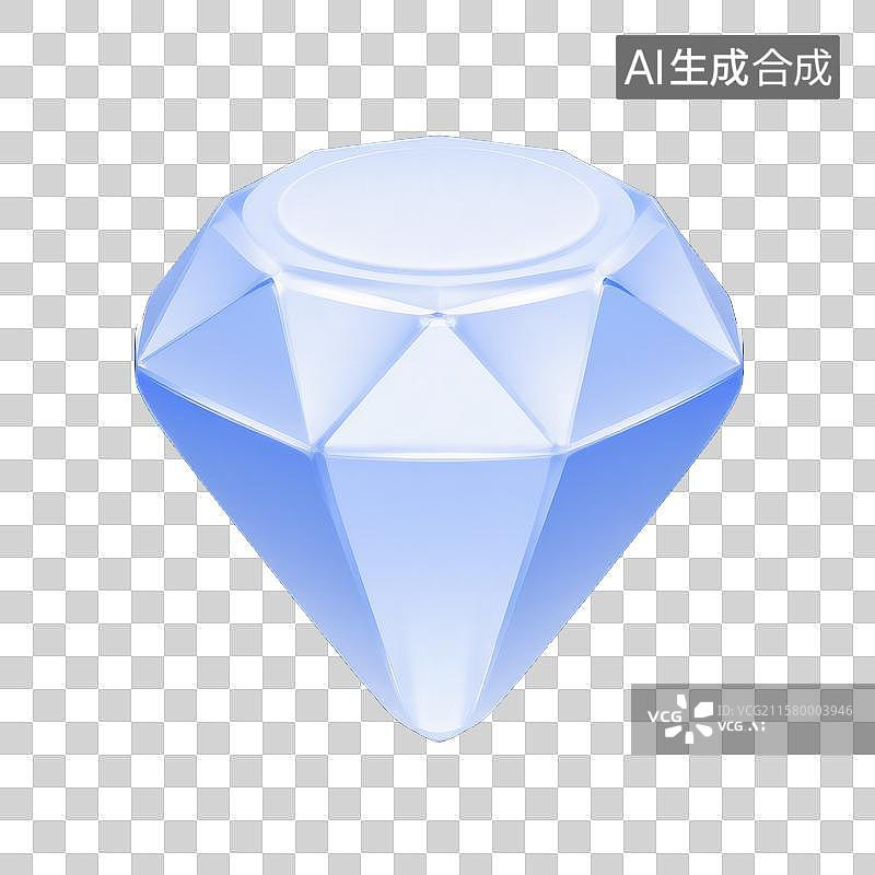 【AI数字艺术】纯净闪耀的宝石之美闪耀的蓝色钻石图片素材