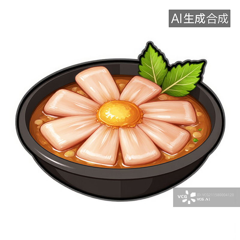 【AI数字艺术】创意菌菇美食盛宴创意叉烧美食的艺术插画图片素材