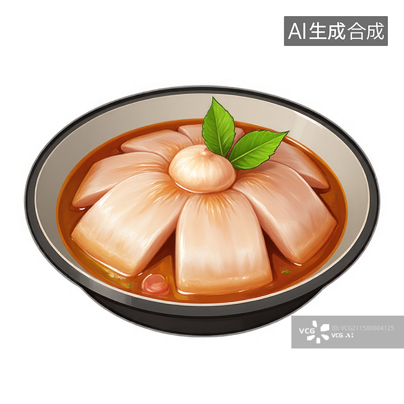 【AI数字艺术】创意菌菇美食盛宴创意叉烧美食的艺术插画图片素材