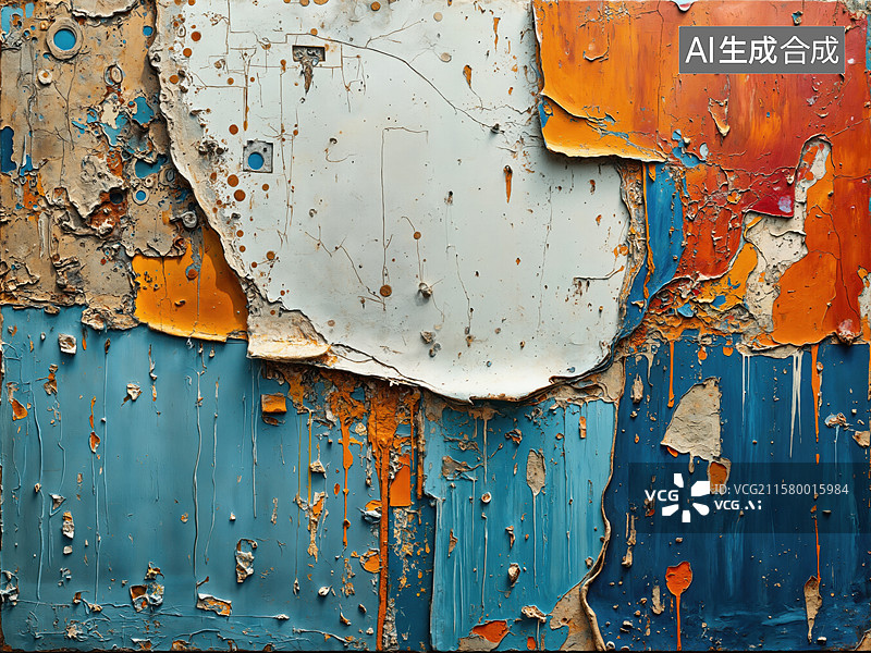 【AI数字艺术】岁月痕迹的色彩图片素材