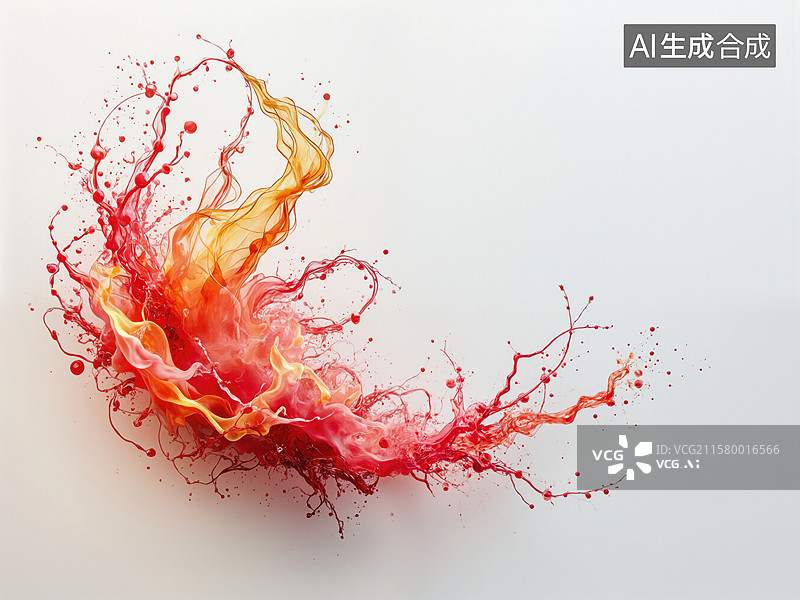 【AI数字艺术】火焰艺术绽放图片素材