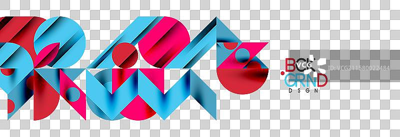 时尚的三角形、线条、圆形元素和圆圈图片素材