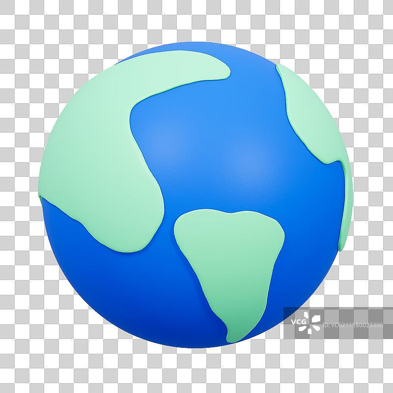 地球星球宇宙科学3D卡通插画元素图片素材