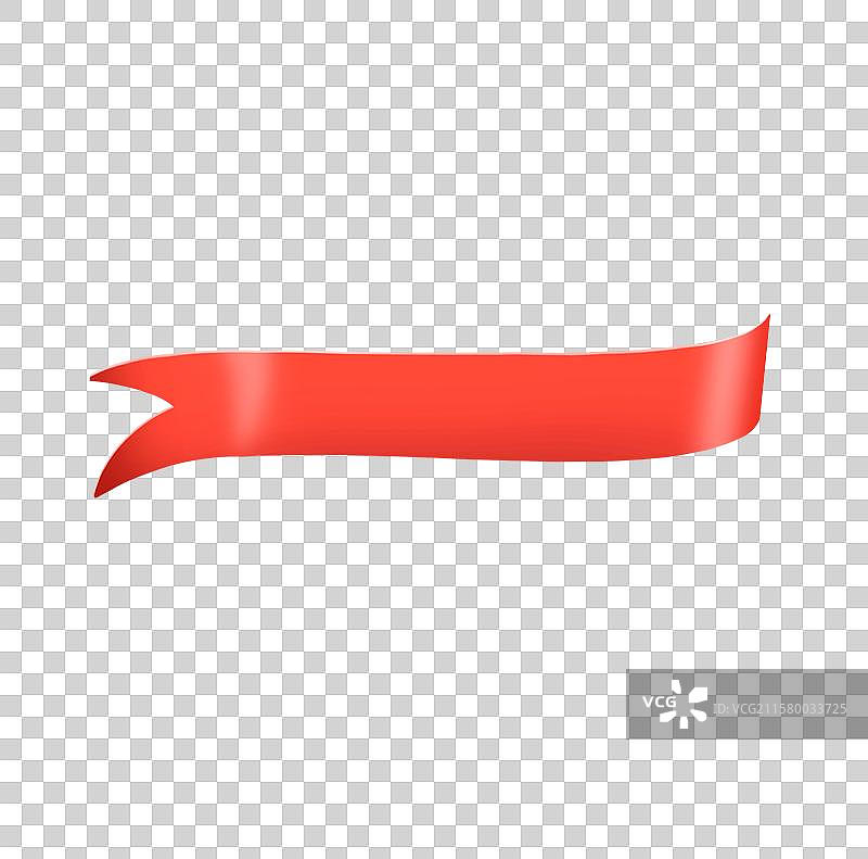 红色的丝带标题框插画元素图片素材