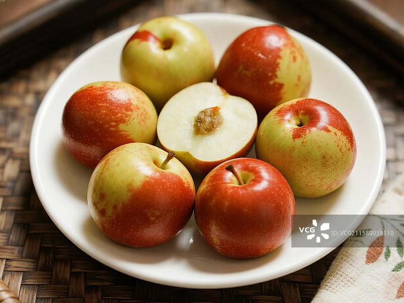 冬枣雁来红冻枣苹果枣图片素材