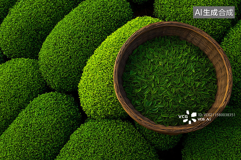 【AI数字艺术】茶叶背景图图片素材