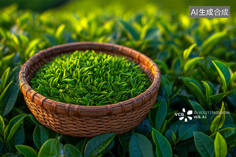 【AI数字艺术】茶叶背景图图片素材
