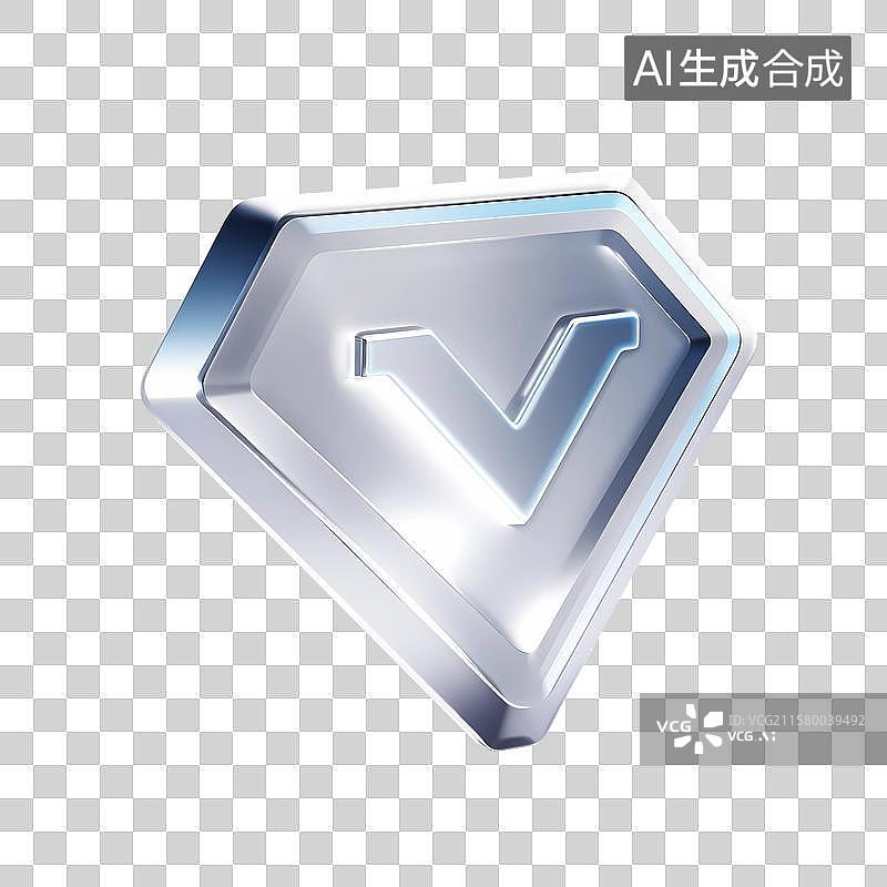 【AI数字艺术】VIP游戏图标等级升级钻石标图片素材