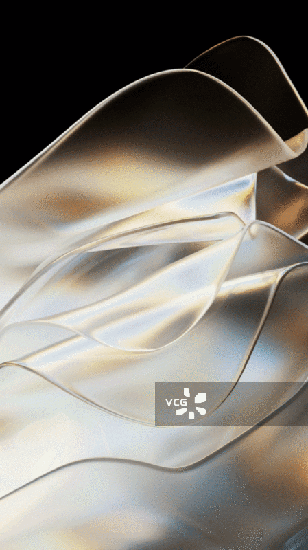 流动的多层彩色透明布料曲面三维渲染图片素材