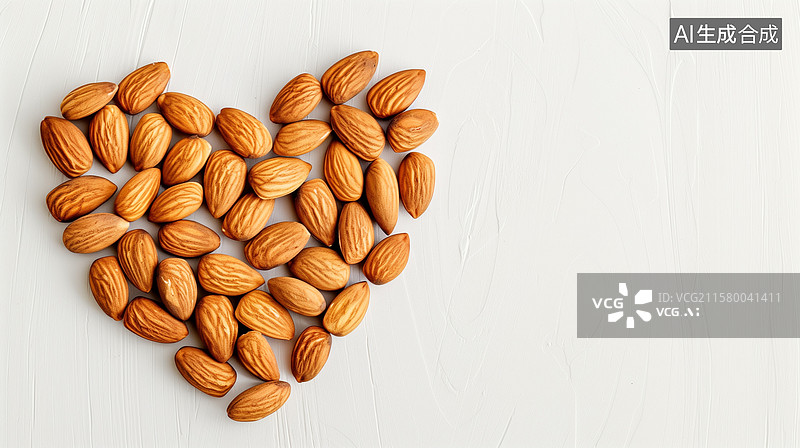 【AI数字艺术】一堆新鲜的杏仁图片素材