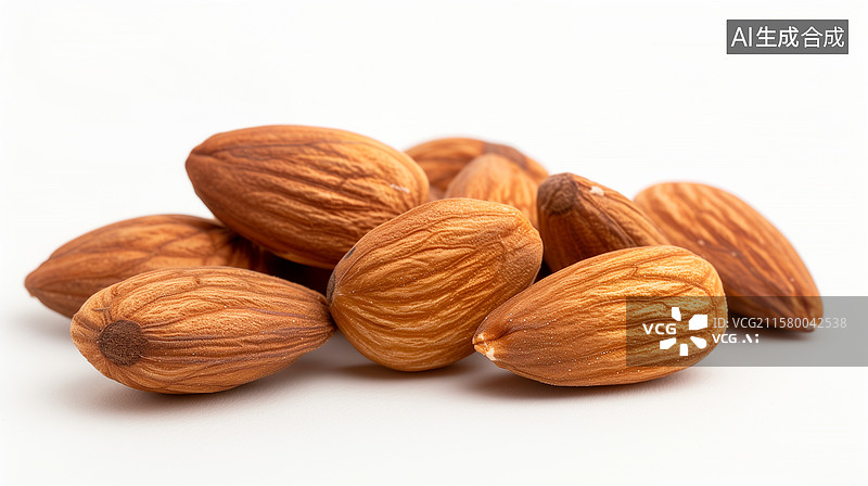 【AI数字艺术】一堆新鲜的杏仁图片素材