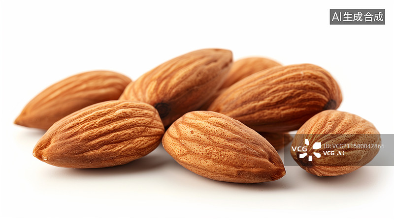 【AI数字艺术】一堆新鲜的杏仁图片素材