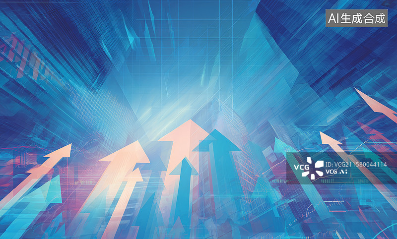 【AI数字艺术】光芒四射的未来景象图片素材