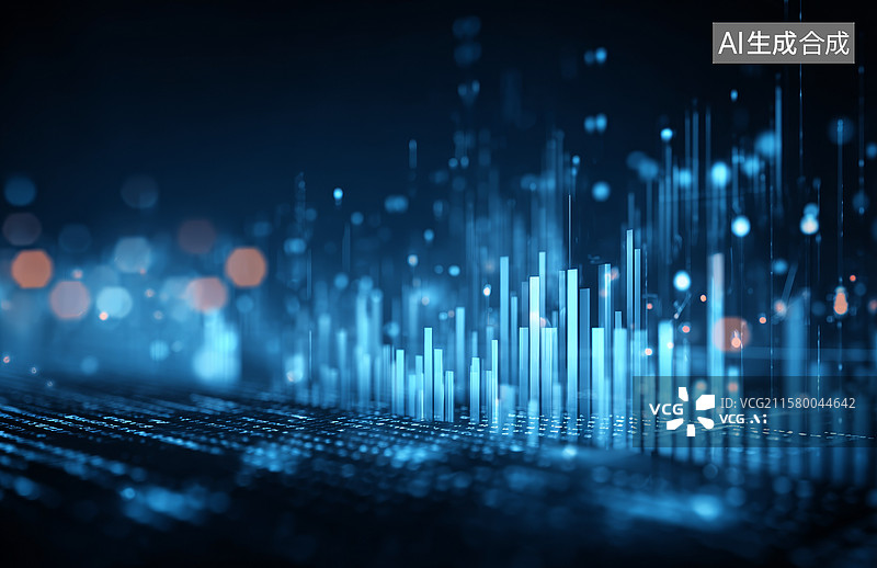 【AI数字艺术】科技数据可视化图表图片素材