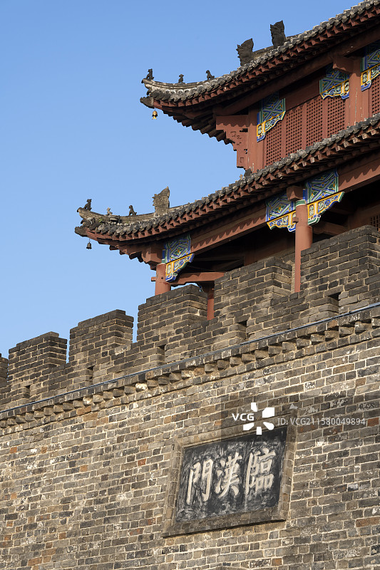 襄阳古城临汉门城楼城市地标建筑风光图片素材