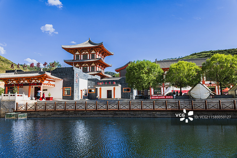 夏日的山丹焉支山风光图片素材