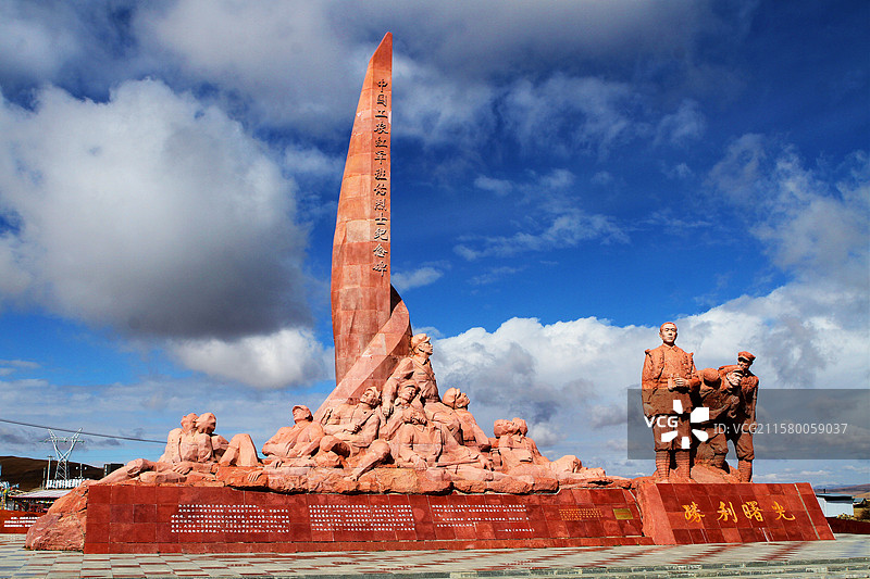 四川若尔盖胜利曙光红军长征纪念碑图片素材