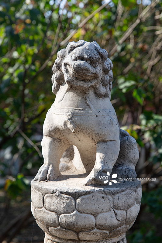 故宫断虹桥石狮子图片素材