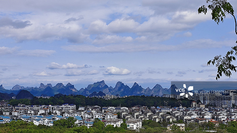 桂林山水俯瞰图片素材