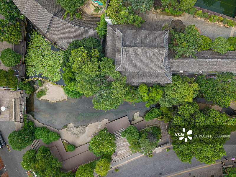 深圳市龙岗区甘坑古镇二十四史书院，航拍建筑风光之美！图片素材