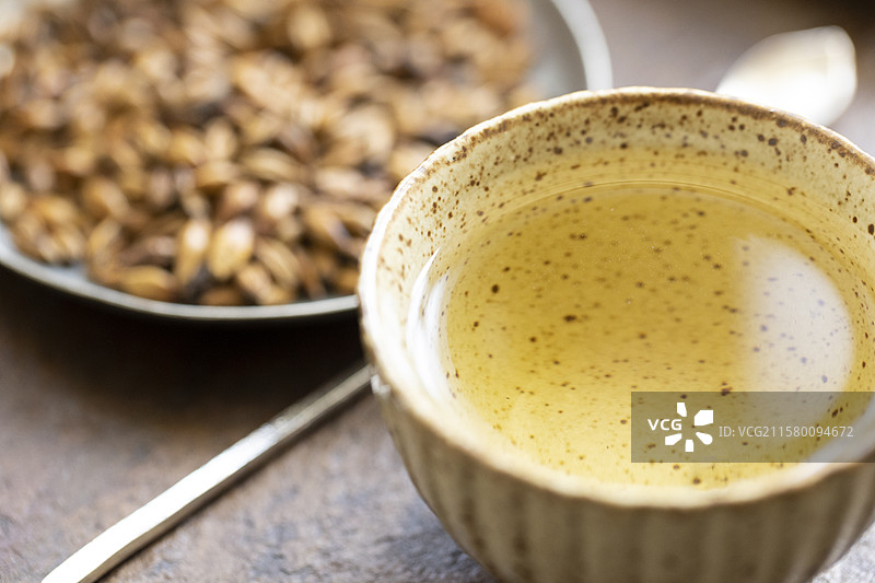 大麦茶特写图片素材