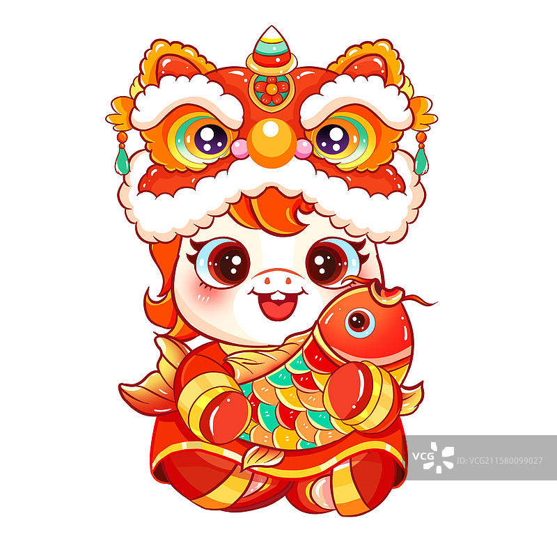 卡通马贴纸门贴文创马年插画红包对联图片素材