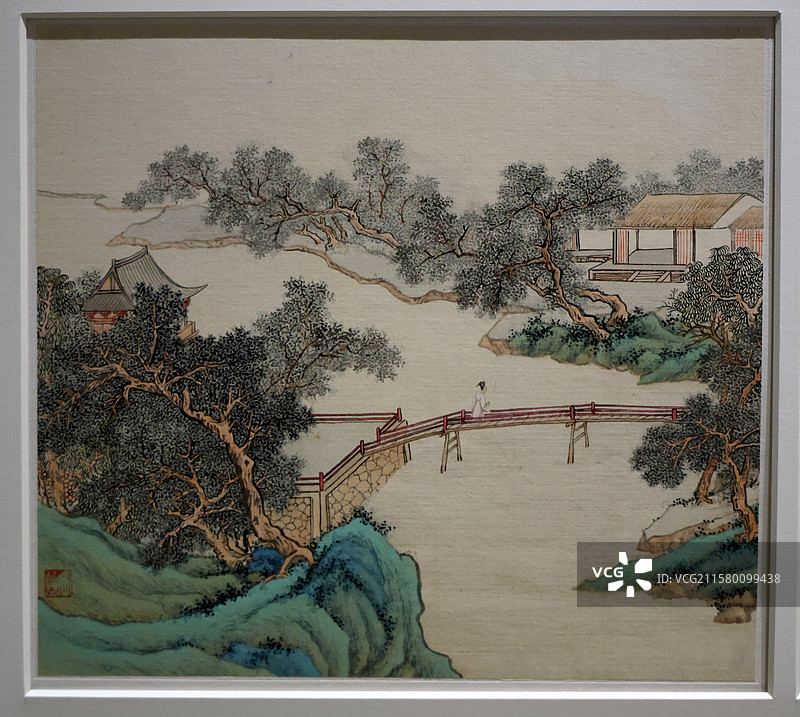 苏州博物馆西馆展品--临文徵明拙政园图（张晋）-小飞虹图片素材