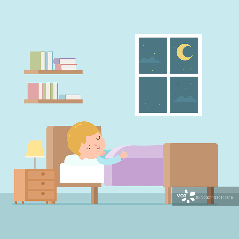 平躺的人在床上睡觉图片素材