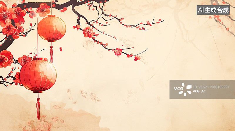 【AI数字艺术】桃花背景PPT图片素材