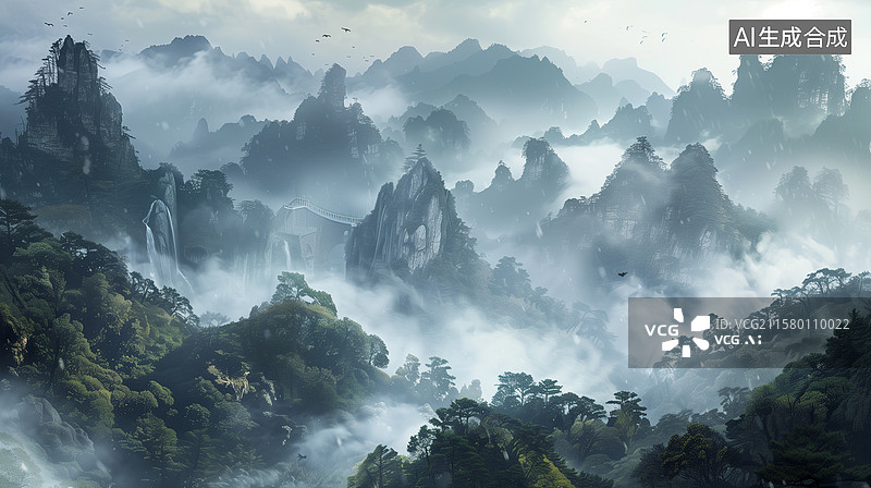 【AI数字艺术】自然景观图片素材
